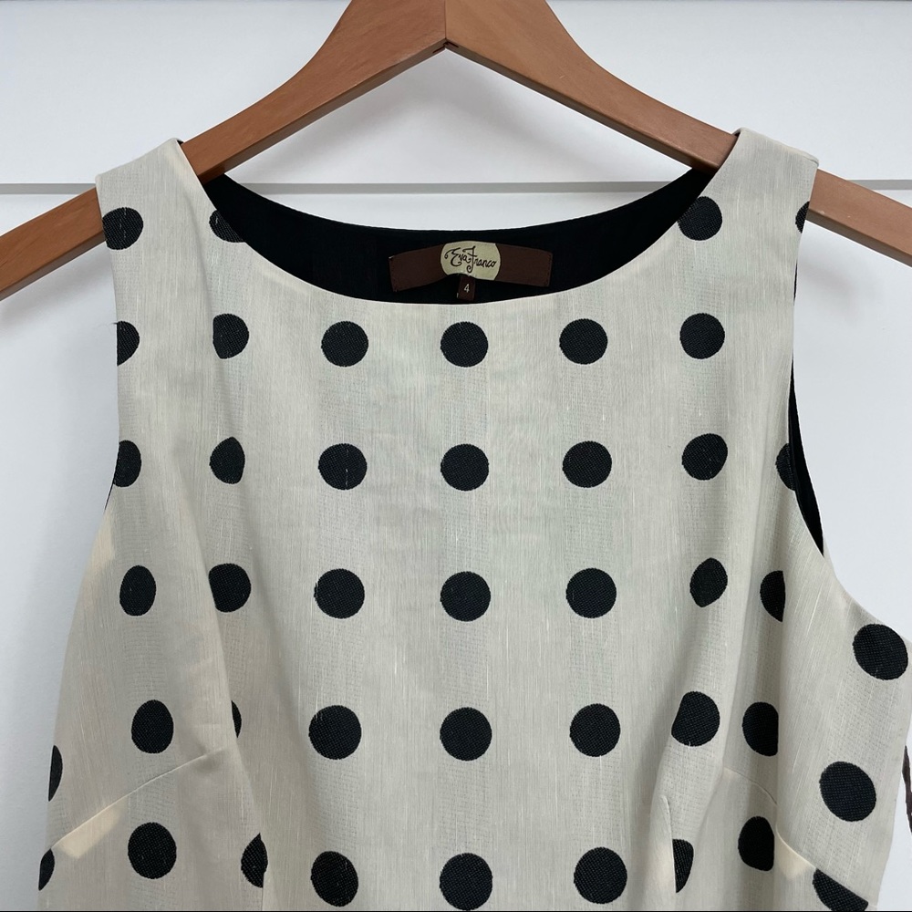 NWT Anthropologie Eva Franco Mullany Cocktail Polka Dot Dress, 4